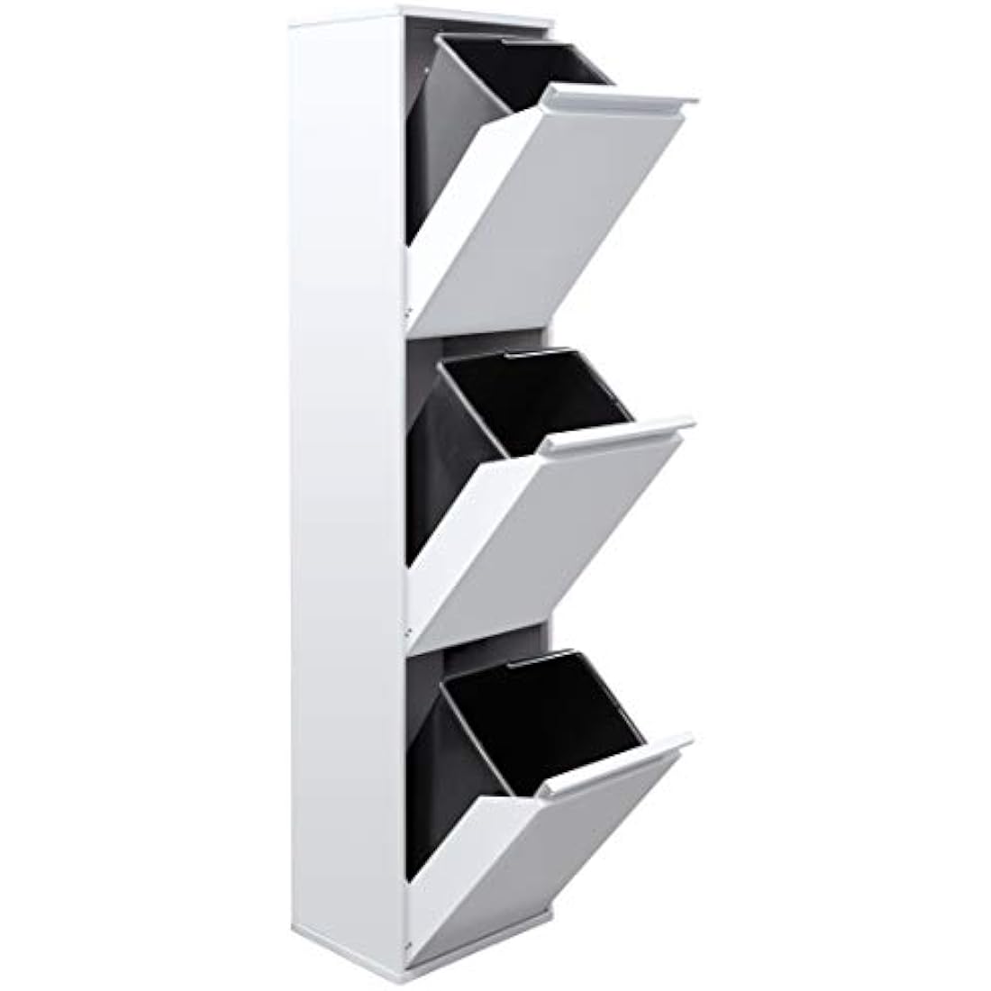 Arregui Basic CR301-B 3-Compartment Steel Recycling Bin | 51L White