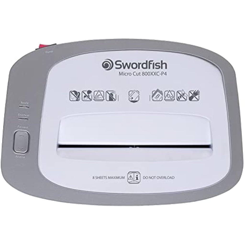 Swordfish 800XXC Micro-Cut High Security Paper Shredder - White