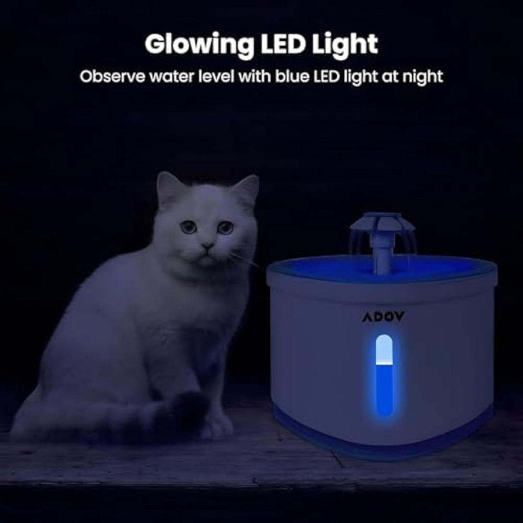 Cat Water Fountain – 2.4L Automatic Pet Dispenser with LED