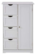 Premier Housewares White 4 Drawer Bathroom Storage Cabinet – 82cm