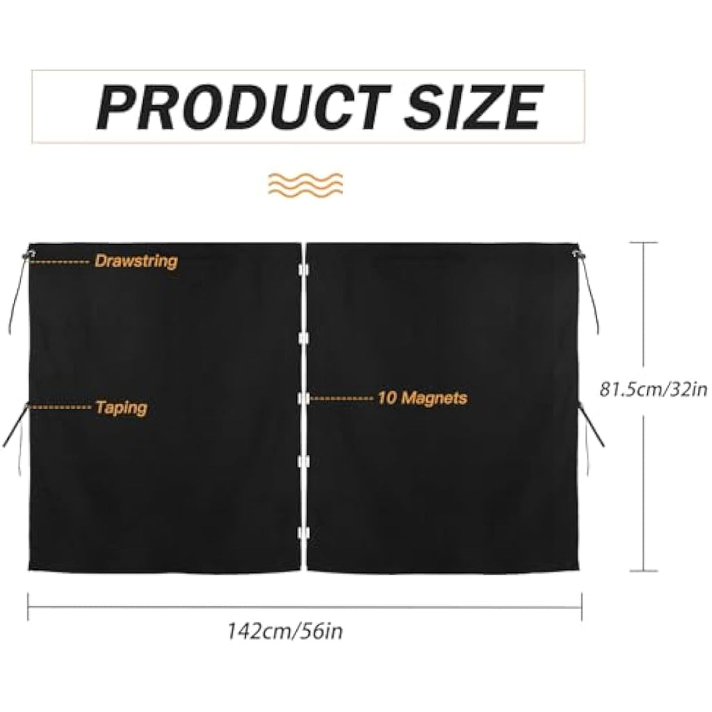 ZATOOTO Campervan Privacy Curtains – Magnetic Blackout Window Covers