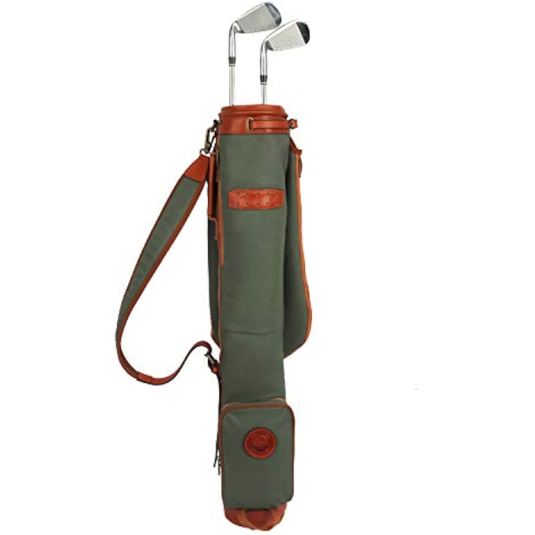TOURBON Waterproof Canvas Golf Carry Bag | Padded Travel Case - Green