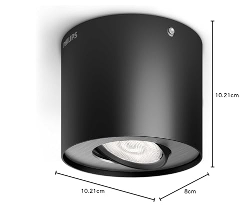 Philips Phase LED Spot Light – Black Metal 4.5W Energy-Efficient
