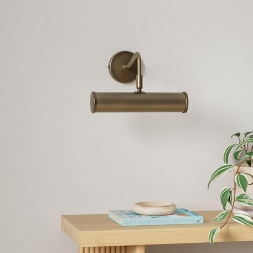 National Lighting Antique Brass LED Picture Light | 230mm Wall Display Lamp