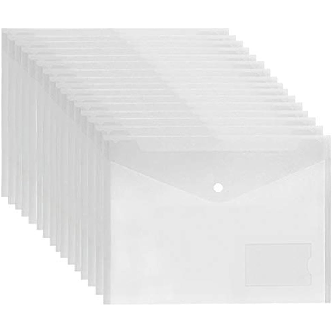 Jolof Store A4 Clear Plastic Wallets – 30 Pack Popper Document Folders