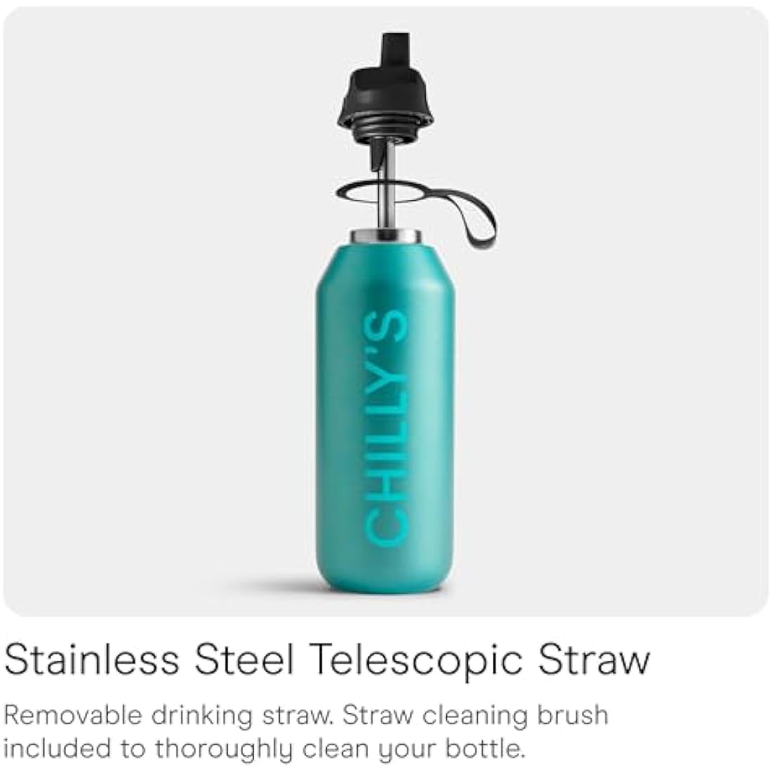 Chilly's Series 2 Flip Water Bottle – Insulated Stainless Steel, 1L