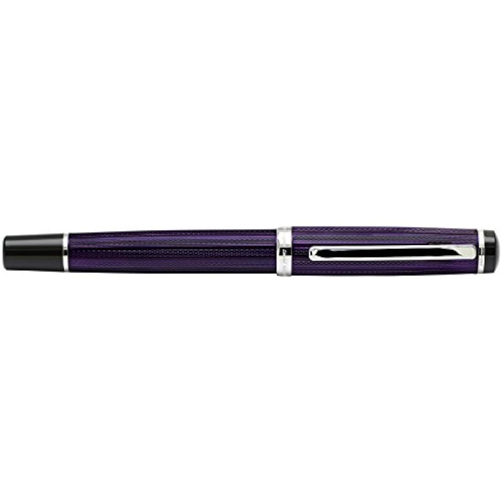 Xezo Incognito Penna Stilografica Fine – Viola e Platino, Edizione Limitata