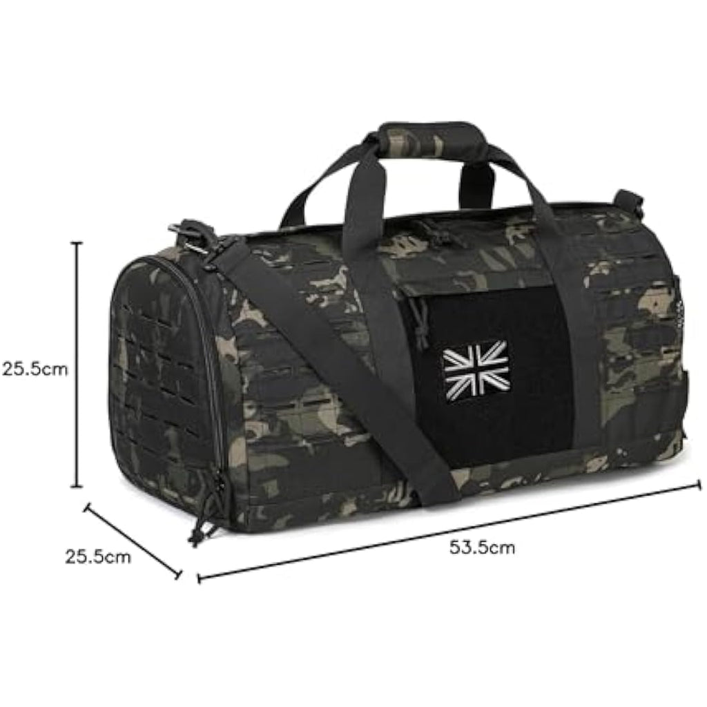 QT&QY 40L Military Tactical Duffle Bag | Waterproof 900D Polyester Gym Bag