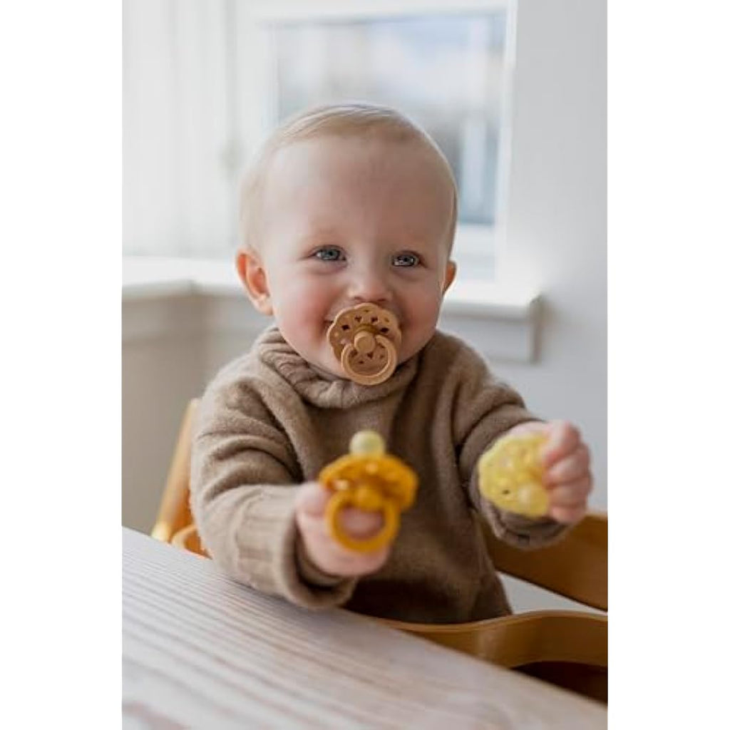 BIBS Boheme Glow Pacifier 2-Pack | Natural Rubber Latex, Size 1 (0-6M)