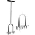 Walensee Manual Lawn Aerator – 15 Spike Iron Dethatching Tool for Yard
