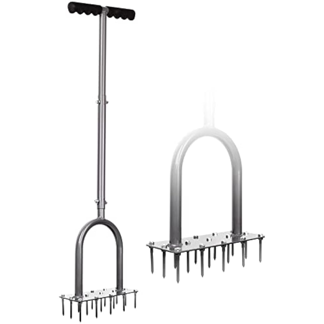 Walensee Manual Lawn Aerator – 15 Spike Iron Dethatching Tool for Yard
