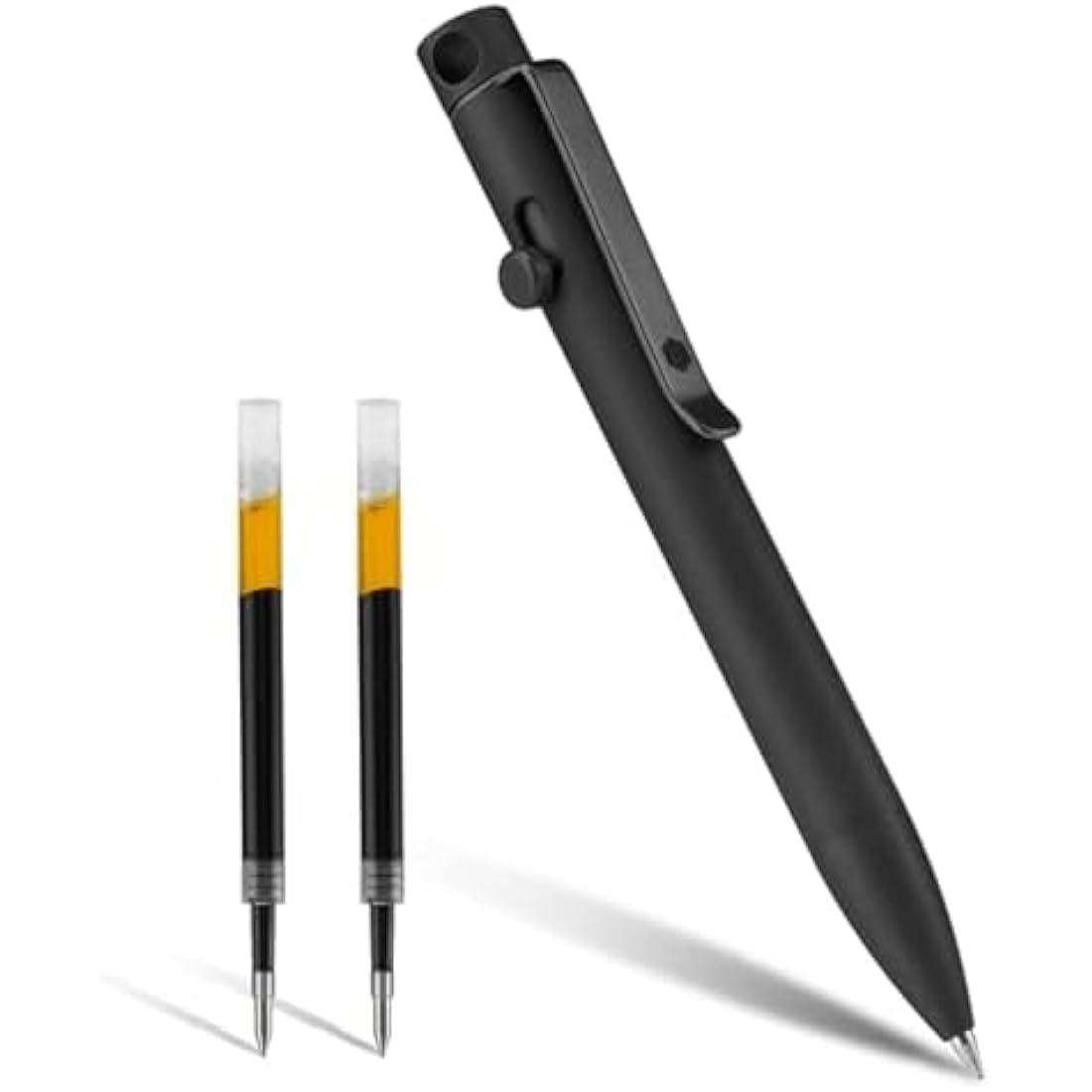 KeyUnity KP03 Titanium Bolt Action EDC Pocket Pen with Clip | Black