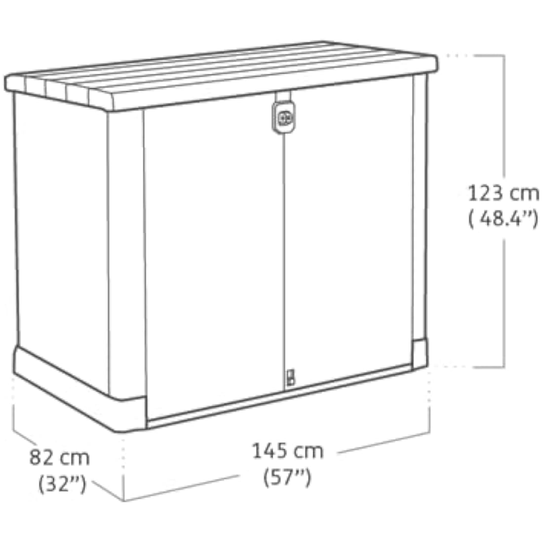 Keter Store It Out Pro Grey Outdoor Garden Storage Shed for 2 Bins
