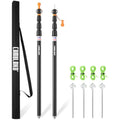 CAMULAND Heavy Duty Tarp Poles | Adjustable Aluminum Telescoping Tent Poles
