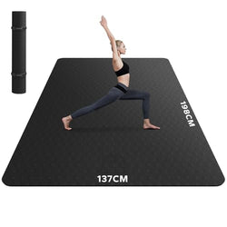 HAPBEAR Extra Large Yoga Mat - 6mm Thick Non-Slip TPE Exercise Mat