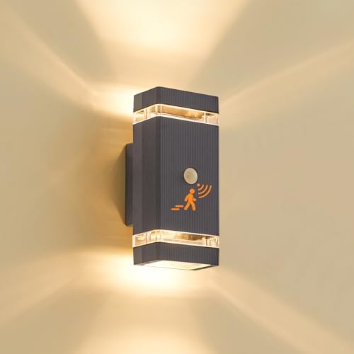 LMP Outdoor Wall Light – Motion Sensor IP65 Anthracite Grey LED