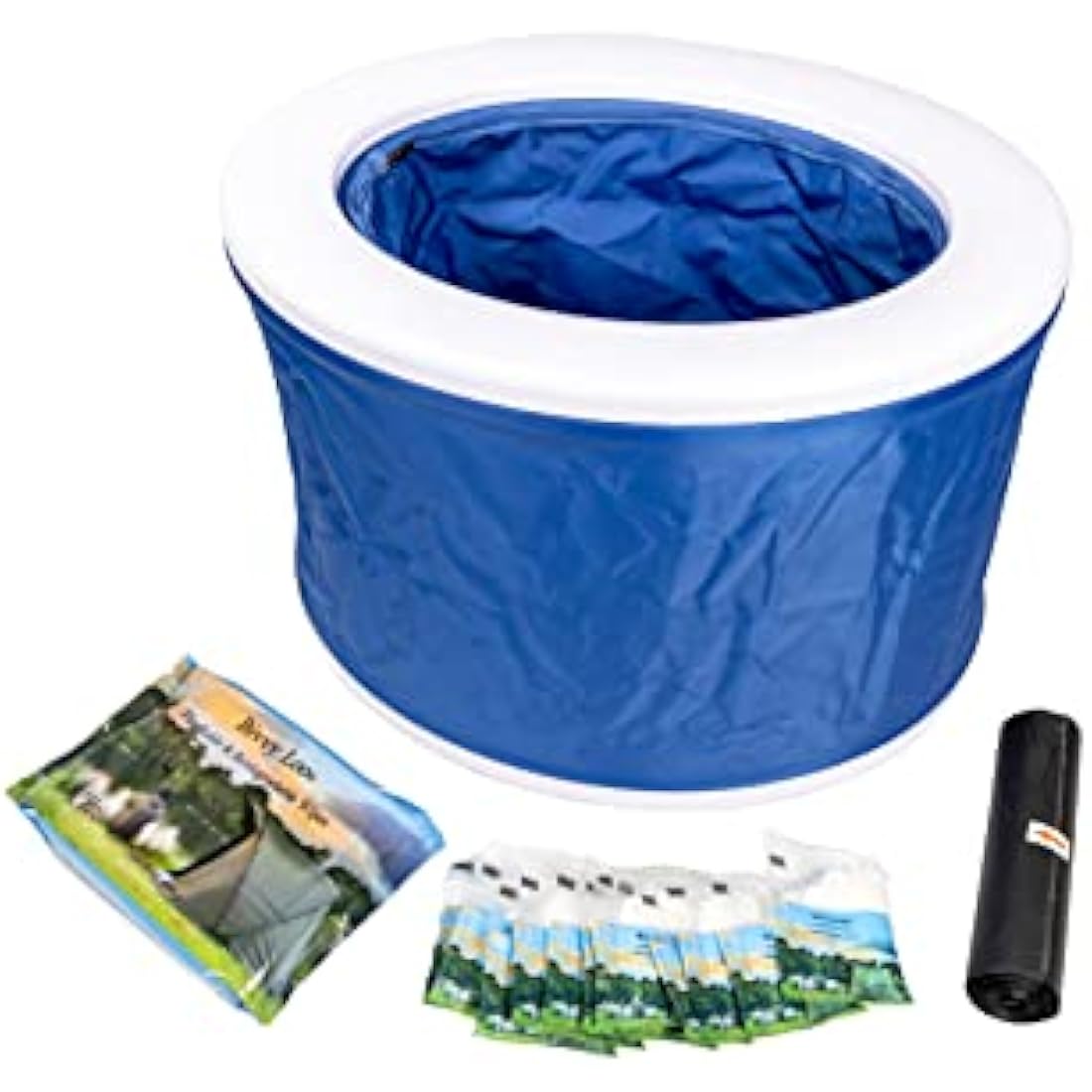 Bivvy Loo Portable Camping Toilet – Foldable Steel Frame, 150kg (Blue)