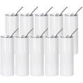 PYD Life 20 oz Sublimation Tumblers | 10 Pack Straight Stainless Steel