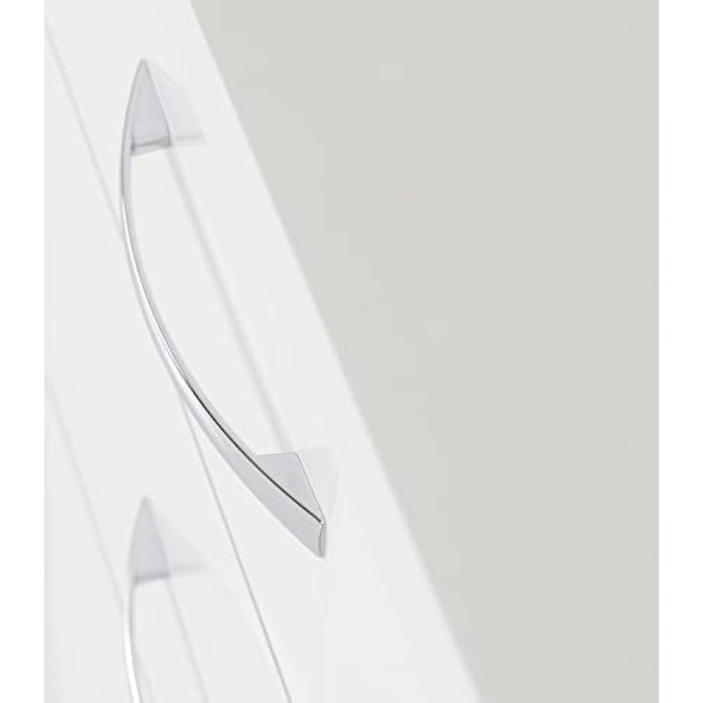 Seconique Nevada 5 Drawer Narrow Chest – White High Gloss Dresser