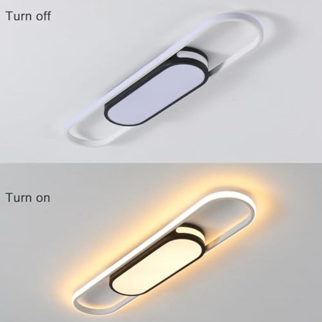 Oninio Modern LED Ceiling Light – 80cm Dimmable Linear Lamp with Remote