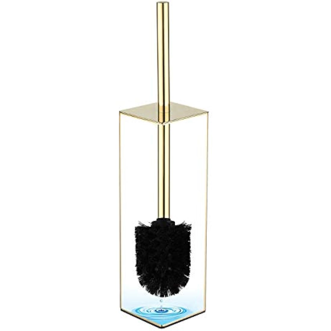 BGL Gold Stainless Steel Square Floor Standing Toilet Brush Holder