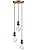 Jolof Store Industrial 3-Way Cluster Pendant Light | Antique Aluminum