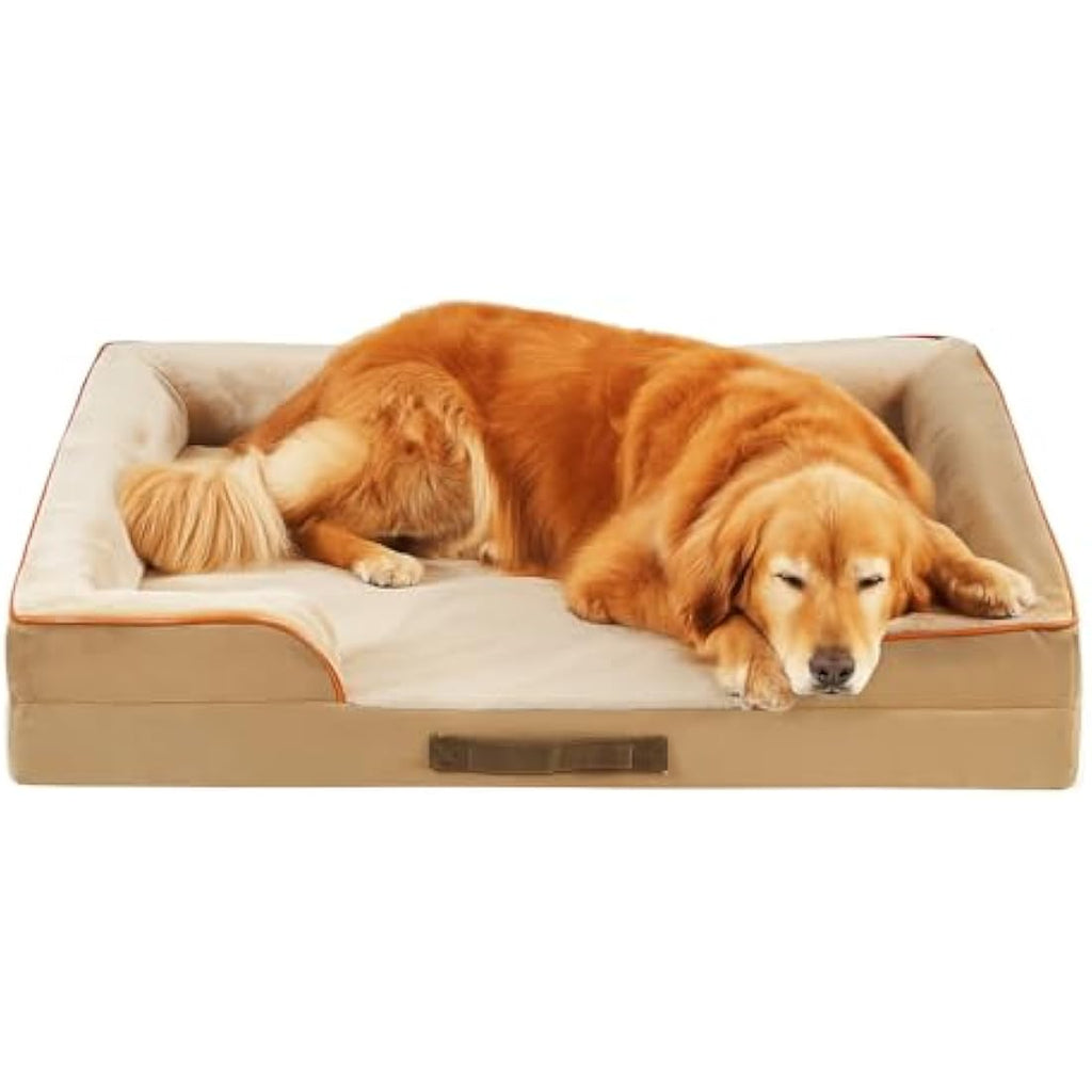 Orthopedic Memory Foam Dog Bed – Waterproof Bolster Sofa