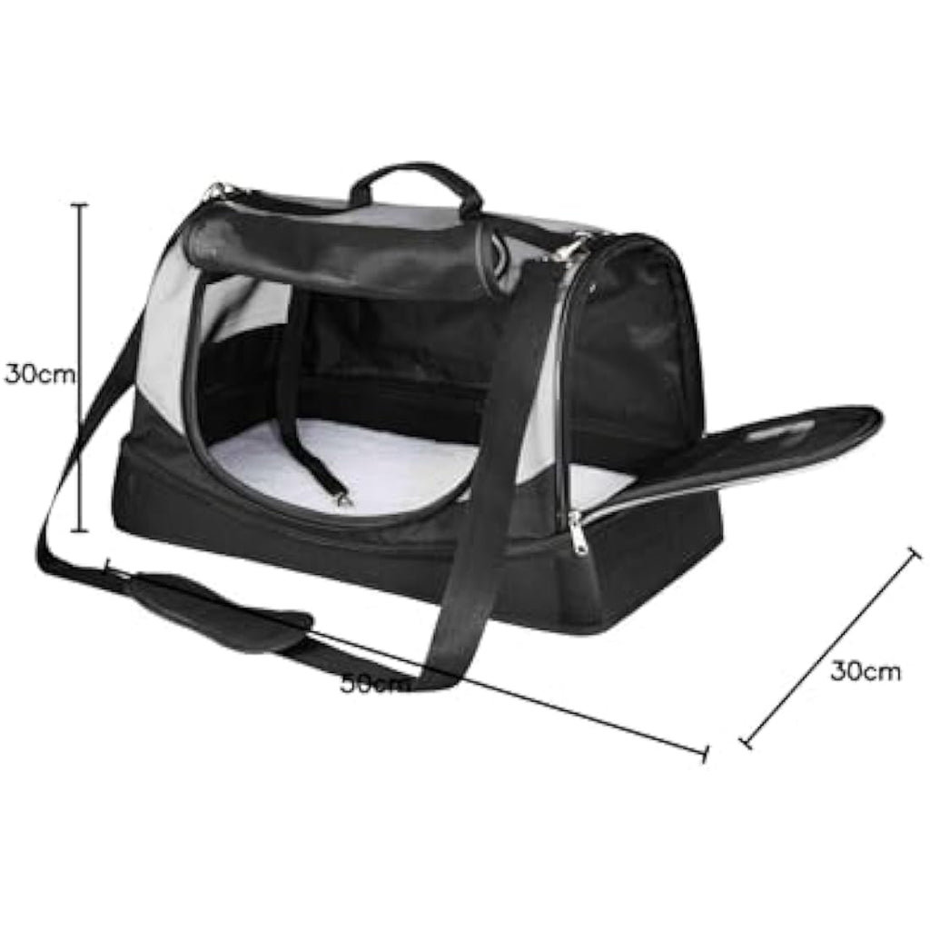 Trixie Holly Hundetasche – Transporttasche aus Polyester, Schwarz/Grau