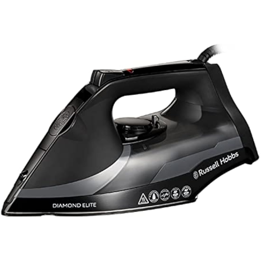 Russell Hobbs Diamond Elite Steam Iron | 3100W Black Ceramic Soleplate