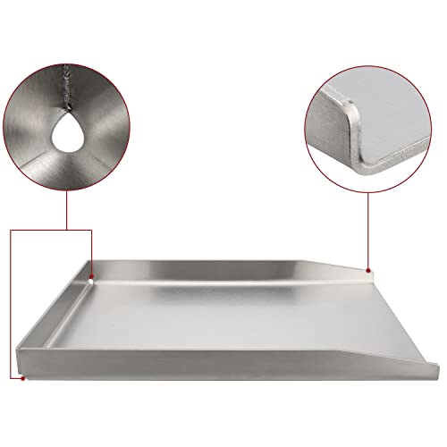 Grihero Stainless Steel Universal Griddle Plate | 40x30cm BBQ Plancha Set
