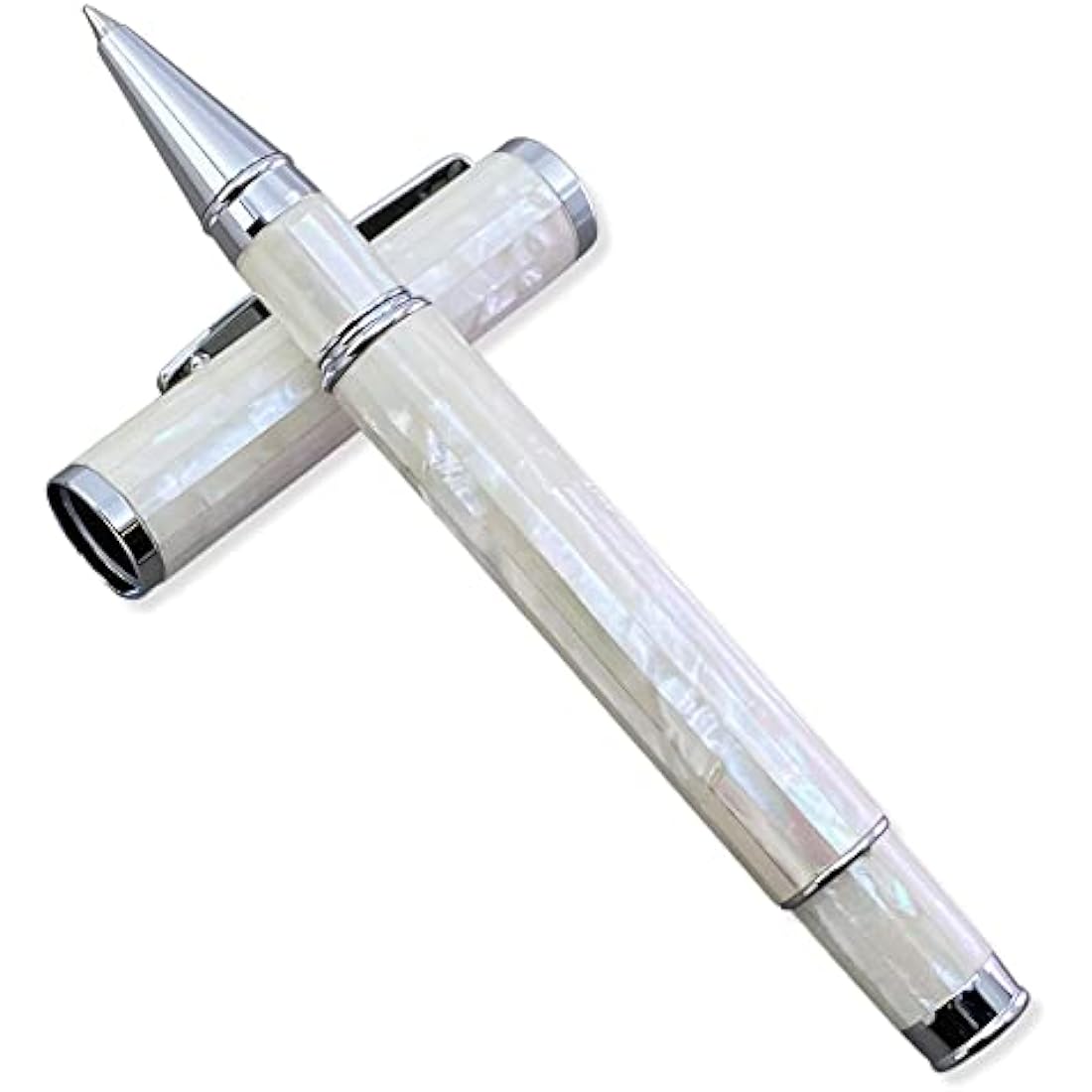 LACHIEVA LUX Mother of Pearl Rollerball Pen – White Shell Luxury Gift