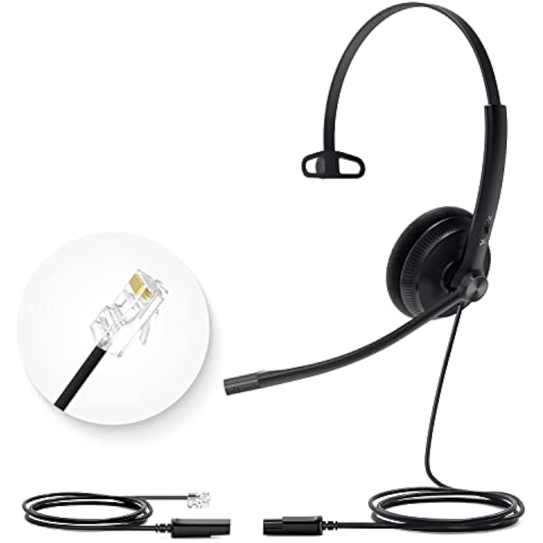 Yealink YHS34 Lite Mono Wired Office Headset | Noise-Canceling RJ9 Headset