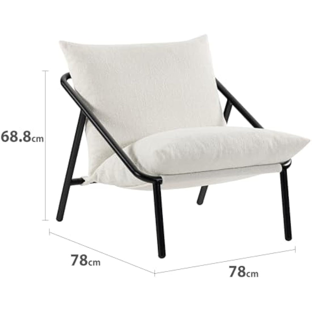 Zinus Ada Boucle Accent Chair – Metal Framed Armchair with Foam