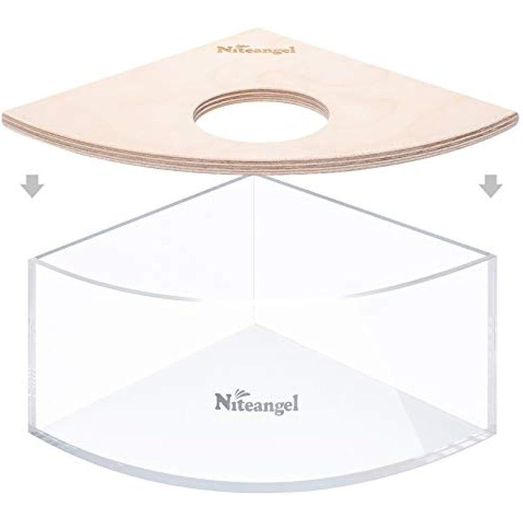 Niteangel Acrylic Hamster Sand Bath Box – Fan-Shaped Digging Container