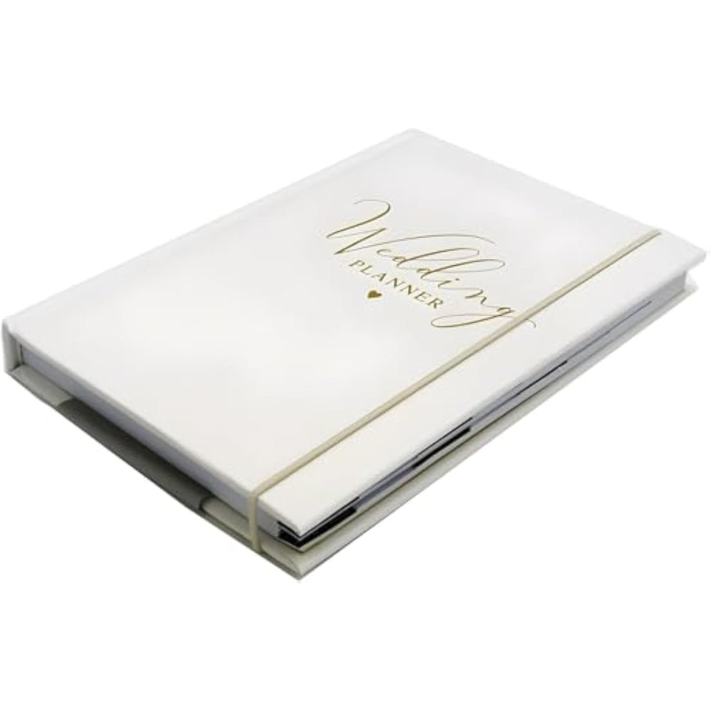Design By Violet Wedding Planner Book – A5 White Organizer Notebook
