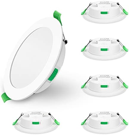 ALUSSO Ultra Slim LED Recessed Downlights | 3-Color CCT Dimmable | 6 Pack
