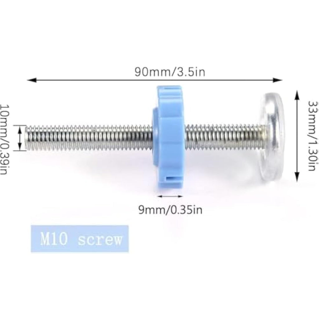 M10 Baby Gate Spindle Rods – 4 Pack Pressure Mount Bolts, Blue