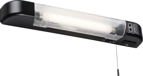 Knightsbridge LED Shaver Light with Dual USB Charger | Matt Black