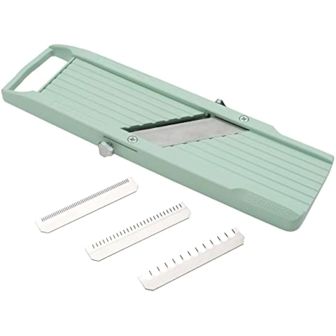Benriner Japanese Mandoline Slicer with 3 Interchangeable Steel Blades