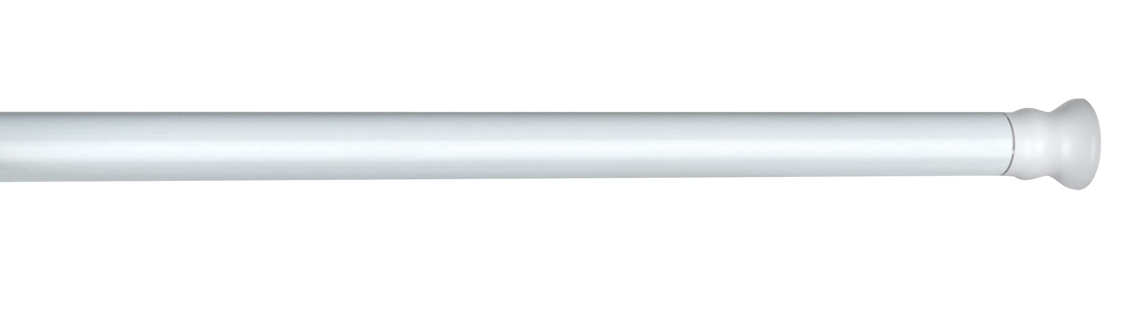 Wenko Telescopic Shower Rail – White Aluminium No-Drill Rod 110-185cm