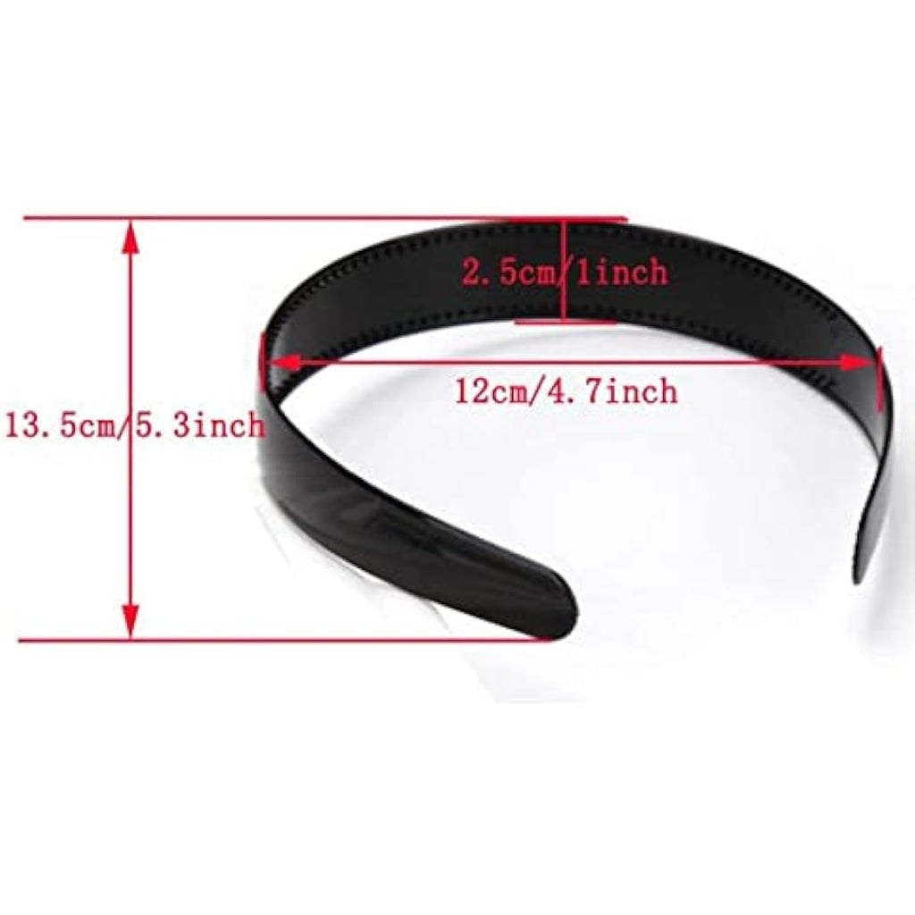 Jolof Store 20-Pack Black Plastic Headbands with Teeth for DIY Crafts