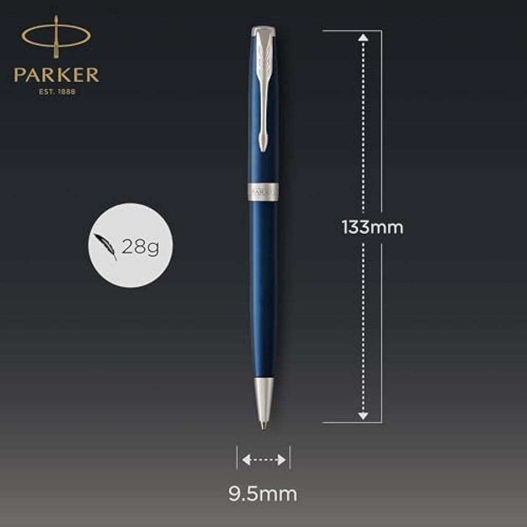 Parker Sonnet Ballpoint Pen - Blue Lacquer with Palladium Trim