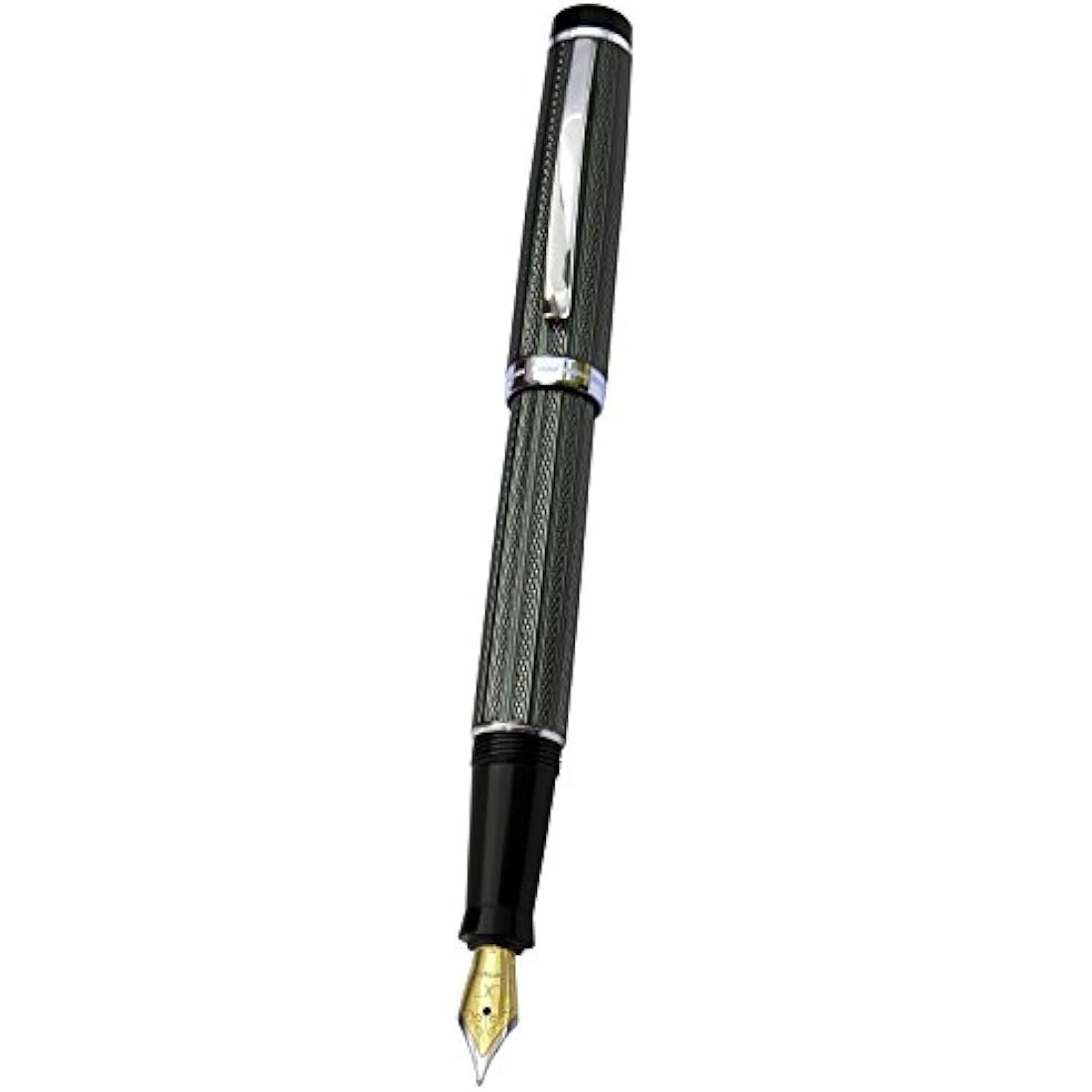 Xezo Incognito Fountain Pen | Extra Fine Nib | Zinc Green & Platinum