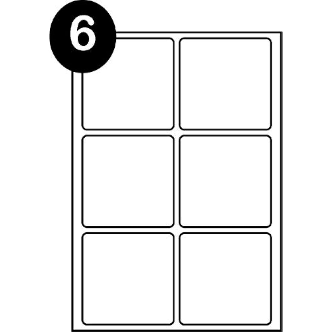 A4 Address Labels - 6 Per Sheet, 100 Sheets (600 Labels)
