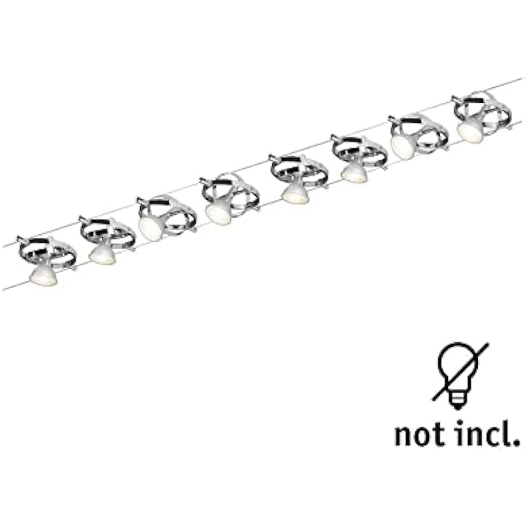 Paulmann Cardan Cable Lighting System – Matt Chrome Ceiling Light Set