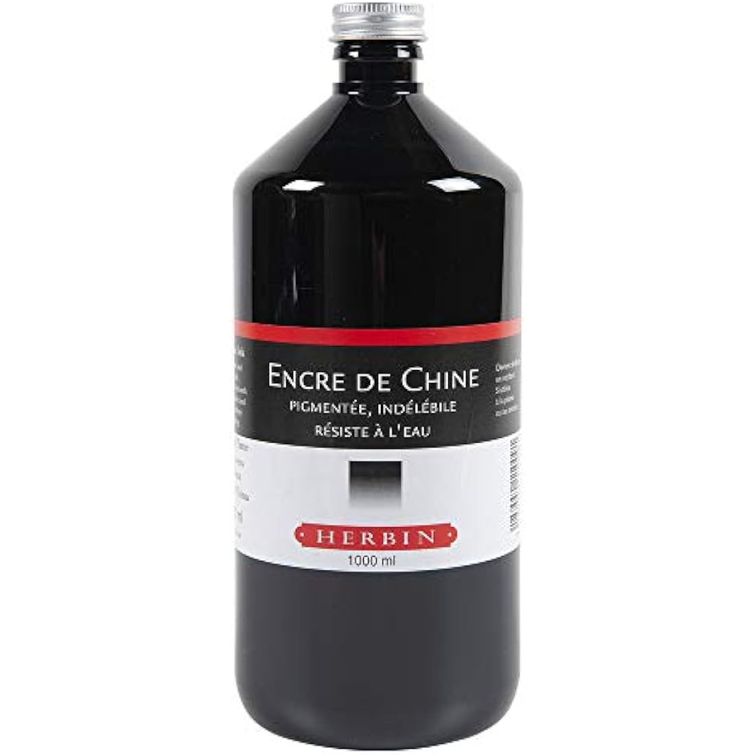 Herbin Indian Writing Ink – 1000ml Black Pigment Ink for Calligraphy