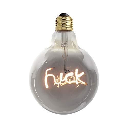 Jolof Store E27 Dimmable LED Globe Bulb – F**K Filament Smoky Glass 4W