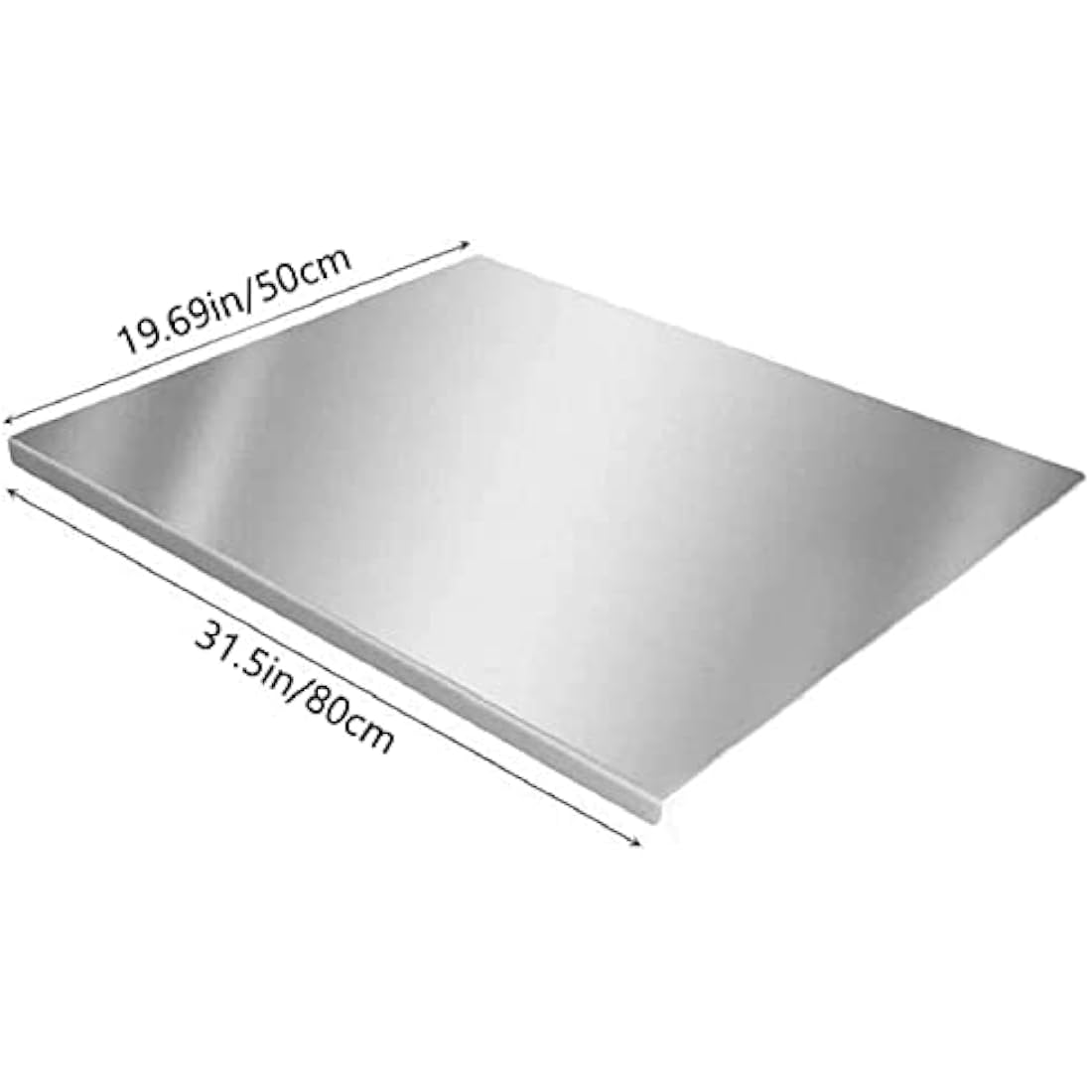 Jolof Store Stainless Steel Cutting Board | 80x50cm Heavy Duty Worktop Saver