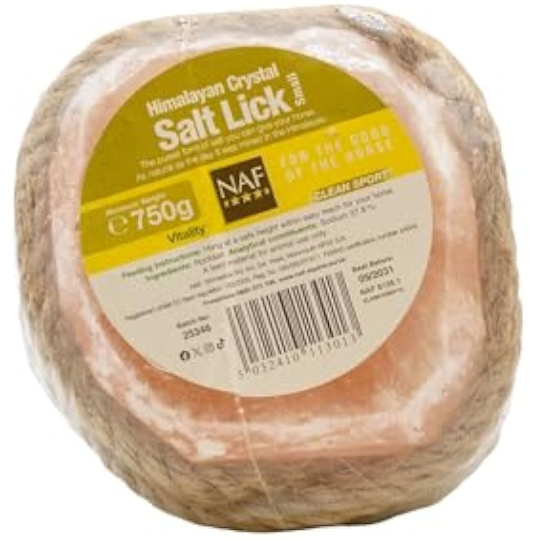 NAF Himalayan Salt Lick Small – Natural Mineral Rock Salt for Horses