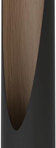 Eglo Barbotto LED Floor Lamp – Black Steel & Wood Uplighter, 54"